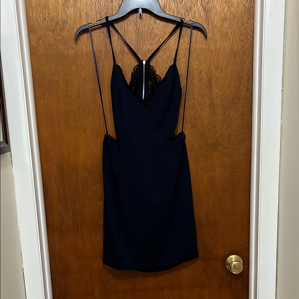 Black Sheath Cocktail Dress with Spaghetti Straps